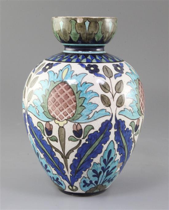 A Burmantofts faience Persian vase, height 23.5cm